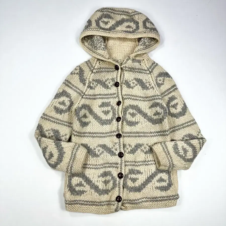 (여성S) VTG 빈티지 여성 후디 코위찬 니트 가디건