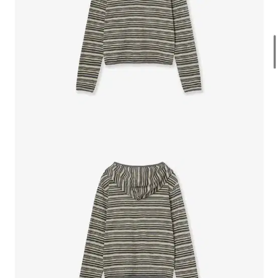 Aeae 에이이에이이 STRIPE KNIT HOODIE [BEIGE]