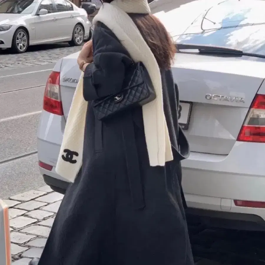 오브제OBJET 핸드메이드 블랙 롱코트