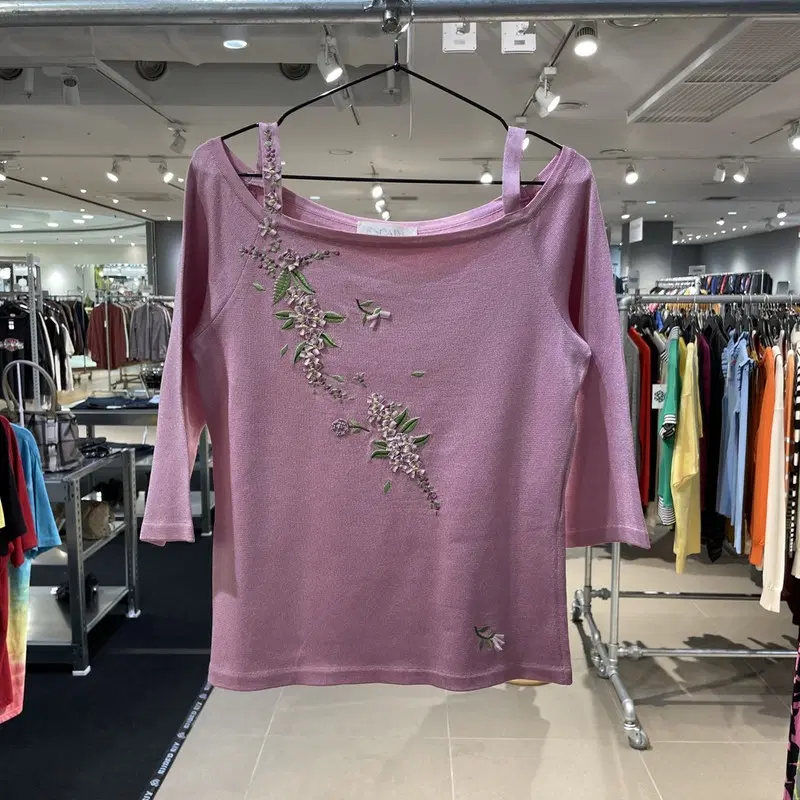 ESCADA 에스까다 실크 혼방 반팔 니트 여성 M