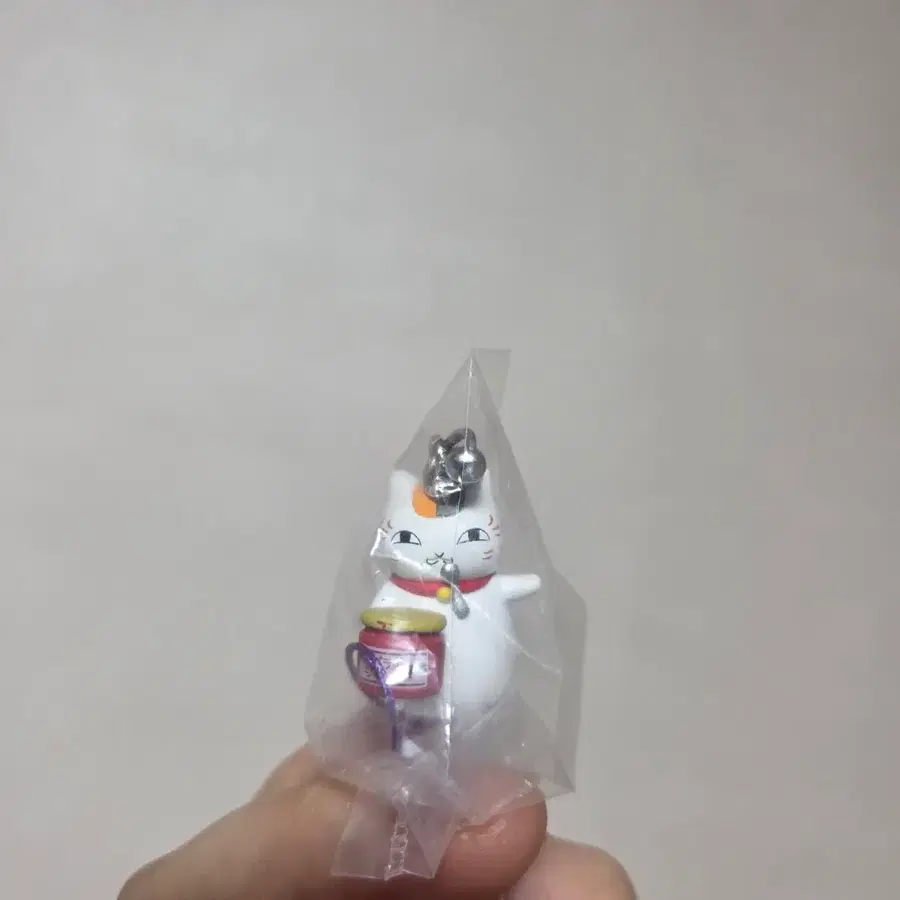 고전 만화 나츠메 우인장 고양이 캐릭터 스트랩 키링 피규어 가챠 군것질