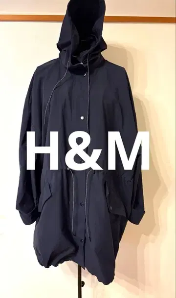 H&M 마운틴 파카 후드 부착 네이비 L 사이즈