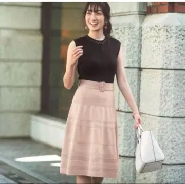 바이컬러 슬리브리스 원피스