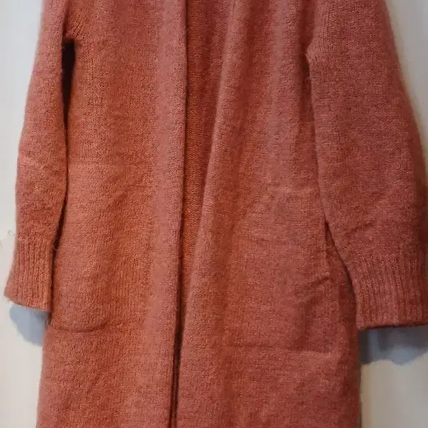MACHKNIT 롱 가디건 S 코랄 핑크
