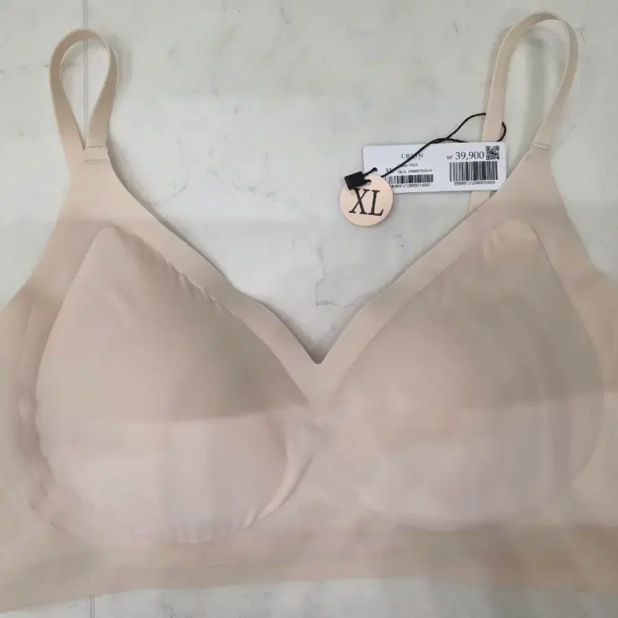 (새상품)에블린 실루엣 볼륨 1.5cm 쿨메쉬 베이지 브라 XL