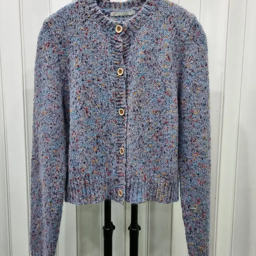 트위드 가디건 블루/퍼플