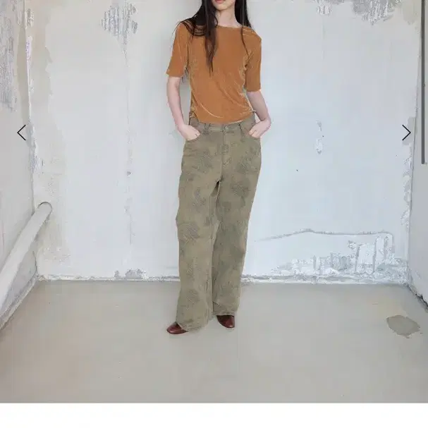 10.13까지판매-새상품)equa Washed Paisley Pants_Khaki m사이느