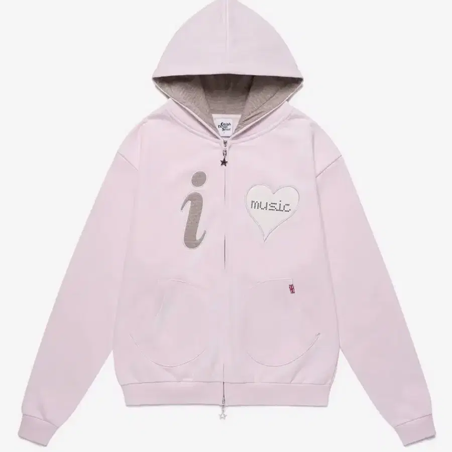 카비시 Cavish I LOVE MUSIC ZIP UP HOODIE