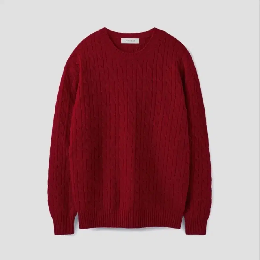 유니온블루 CABLE MERINO WOOL KNIT RED XXL
