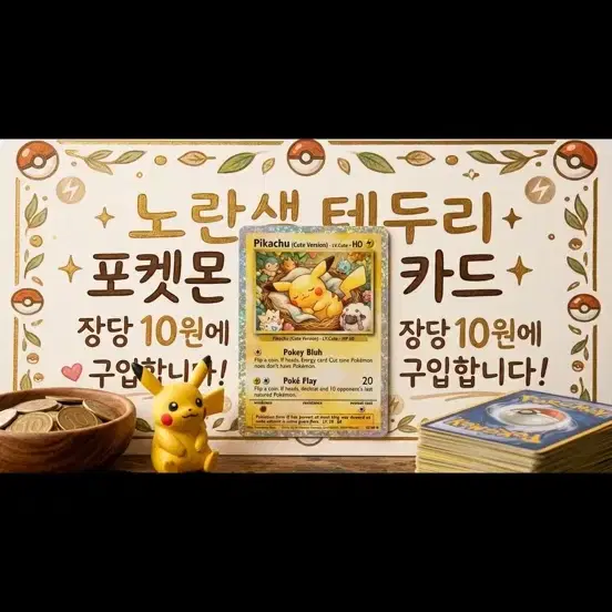 포켓몬 카드 노란색 테두리 매입
