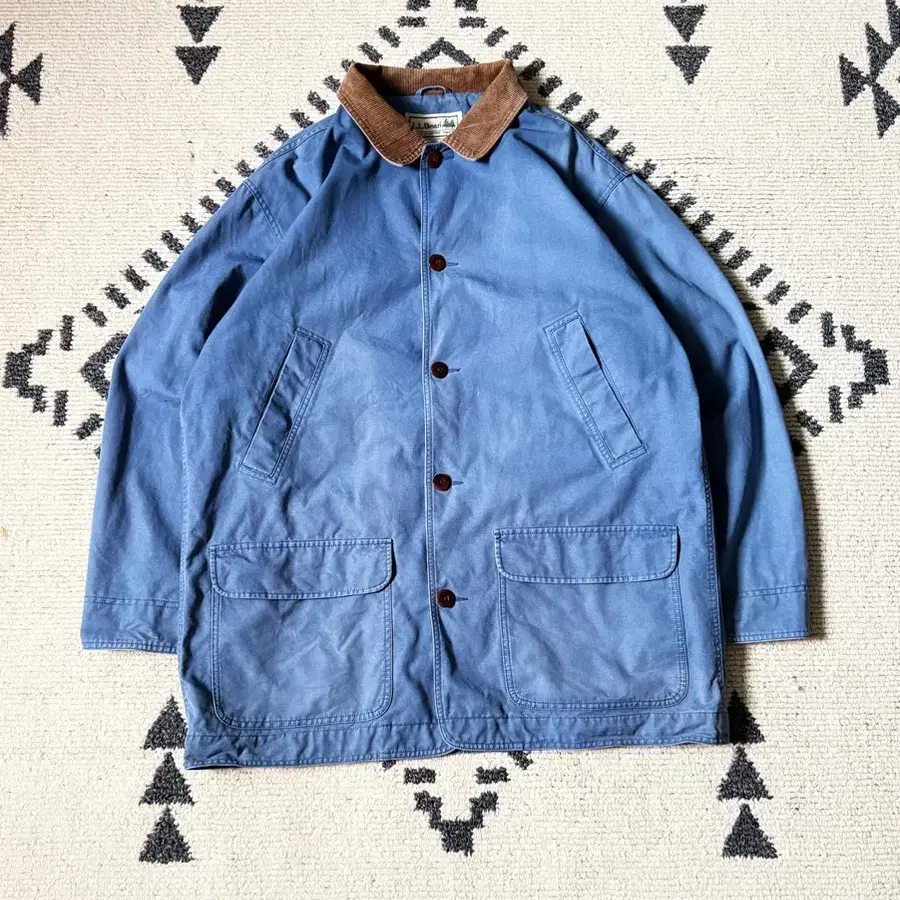 엘엘빈 코듀로이 카라 워시드 블루 BARN COAT 자켓 (105-108)