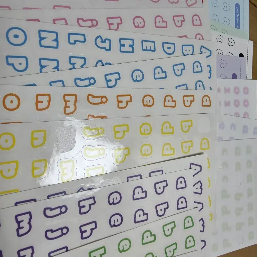 알파벳 숫자 스티커 76장 처분 다꾸 스티커