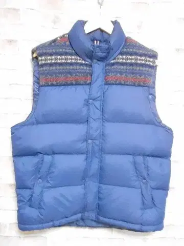 타미힐피거 요크 울지 네이티브 눈꽃 패턴 다운 베스트