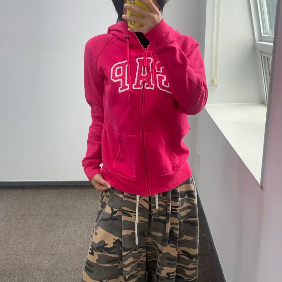Gap 갭 핑크 후드집업