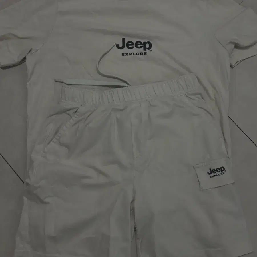 Jeep 반팔 세트 베이지