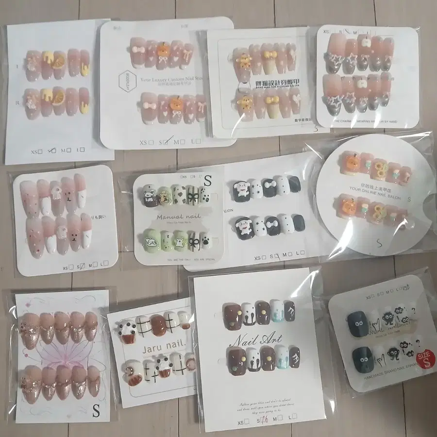 캐릭터 귀여운 네일팁 s사이즈