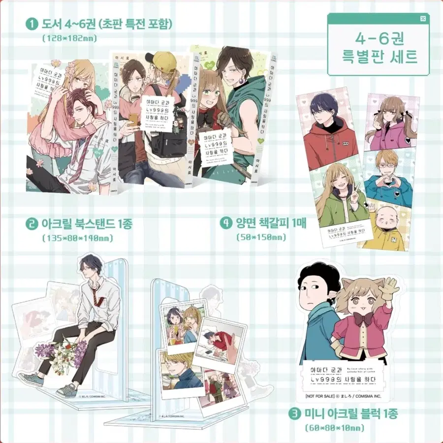 야마다군과 레벨 999의 사랑을 하다  4~6 특별판 굿즈 미개봉