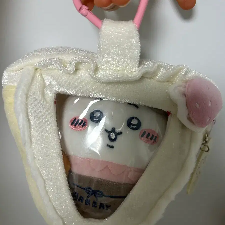 인형 마코용 파우치 딸기 분홍 케이크
