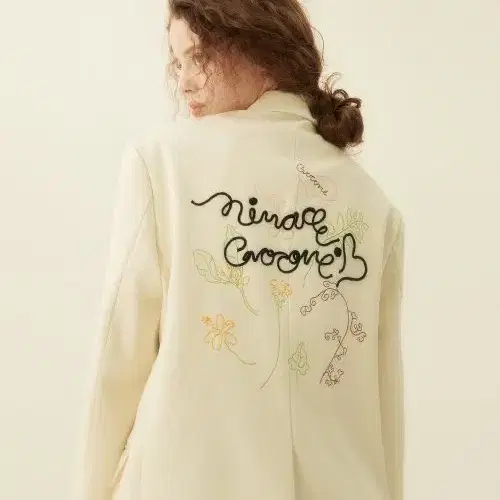 358. 고코리 GOCO RI 자수 블레이저 아이보리