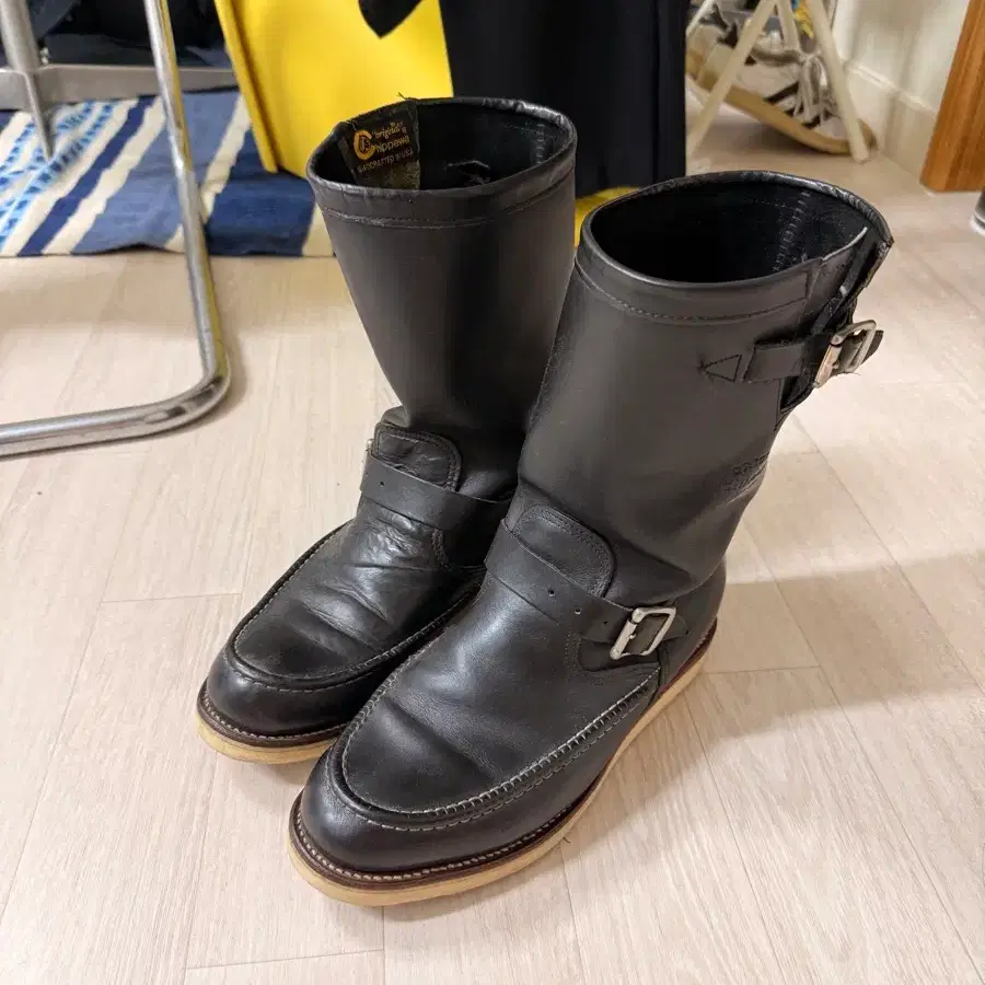 치페와 엔지니어드 부츠 블랙