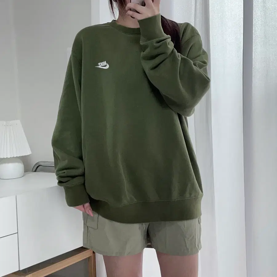 나이키 카키 푸츄라 맨투맨 [ XXL ]