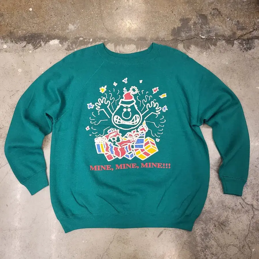 90s Made in USA 빈티지 헤인즈 크리스마스 맨투맨 스웻셔츠