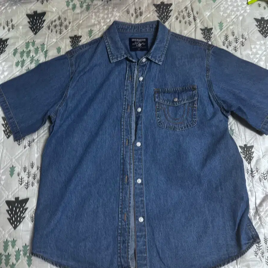 [S] 트루릴리젼 데님 반팔 셔츠