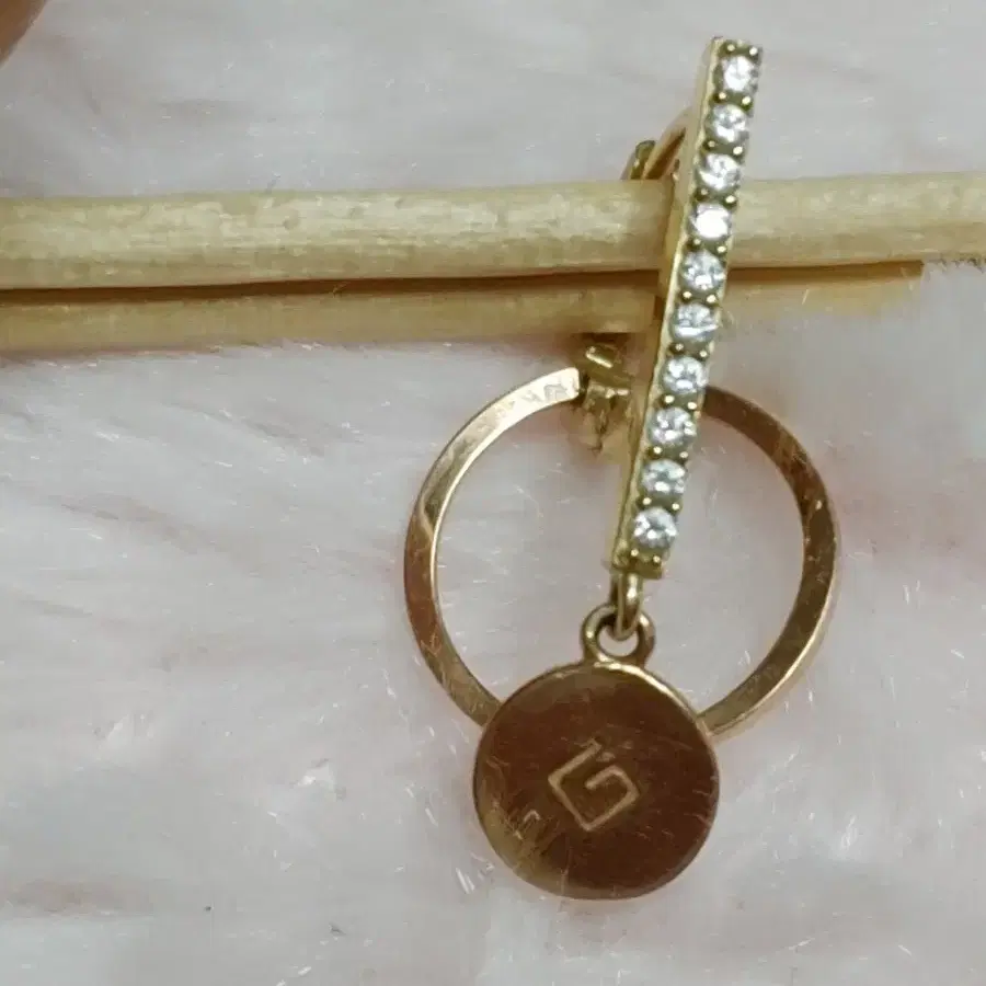 14k 핑골 링 귀걸이"한짝"