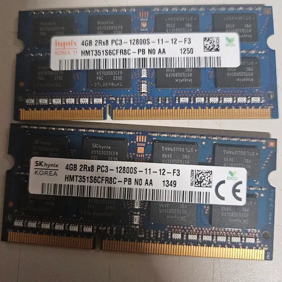 SK하이닉스 노트북용 4GB PC3-12800S 2개