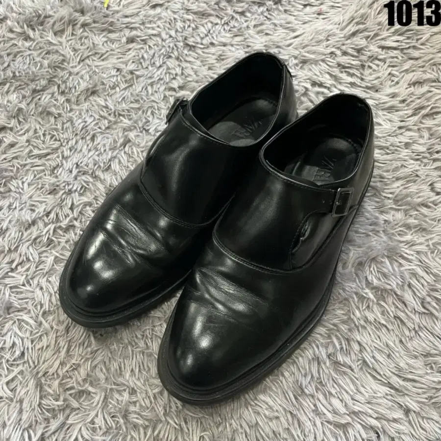 [ZARA] 더블 몽크 스트랩 슈즈 블랙 265