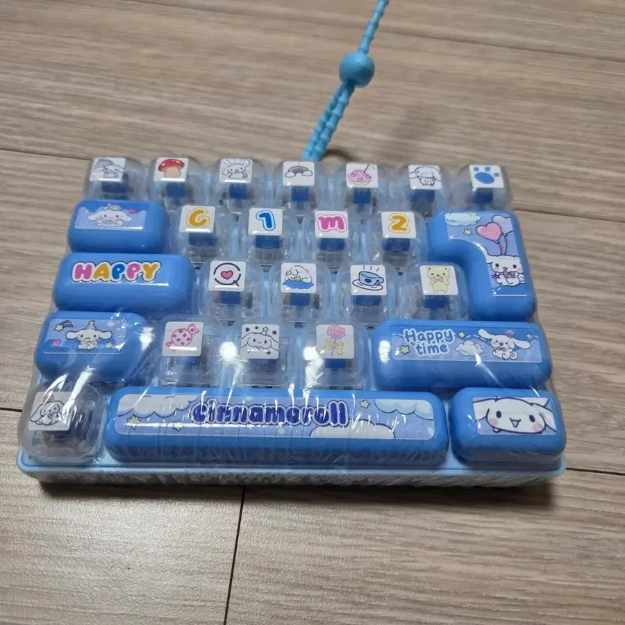 시나모롤 키보드 블루 26구 키캡