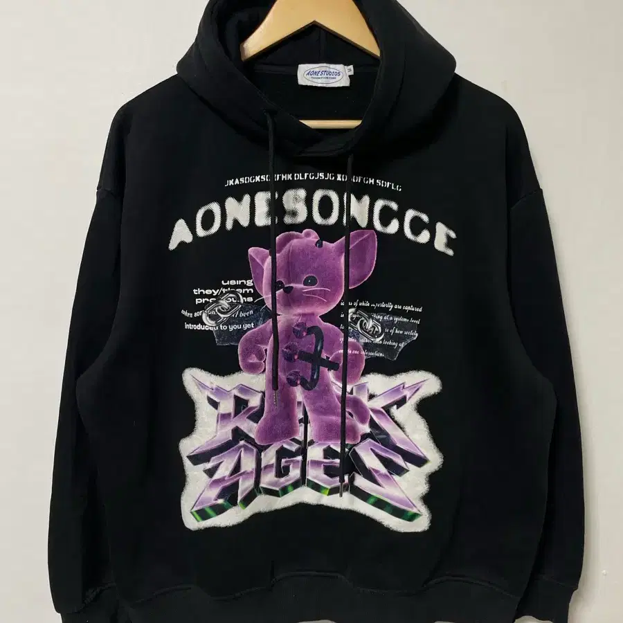 95-100 AONE STUDIO 루즈핏 스웻 후드티 정품