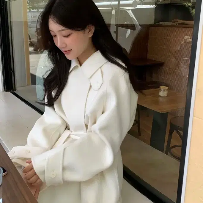 온드민 모브 롱 핸드메이드 코트