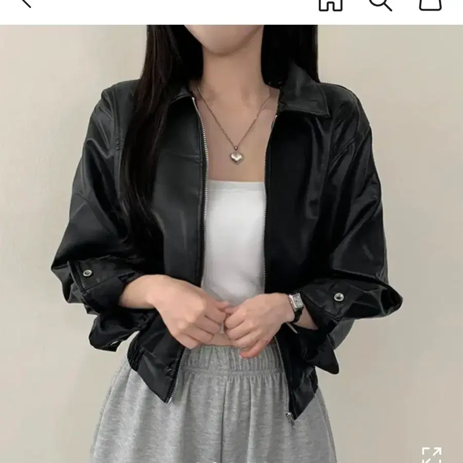 크롭 자켓 블랙