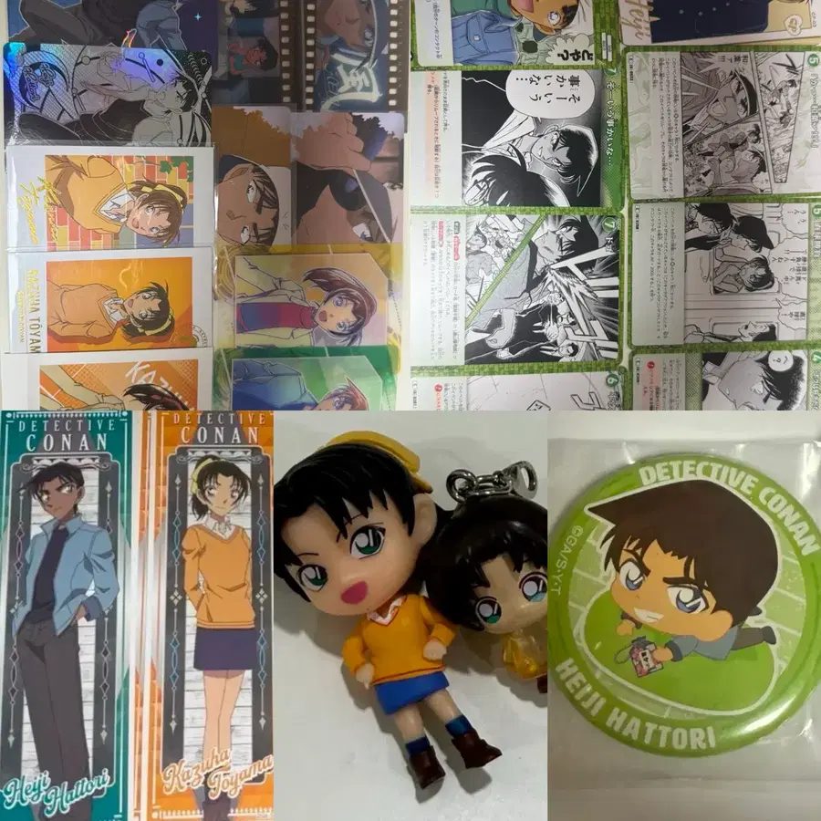 코난 헤카 핫토리 하인성 카즈하 서가영  뱃지 tcg 파샤 필름풍 카드 롱스티커 뱃지 메지루시 피규어