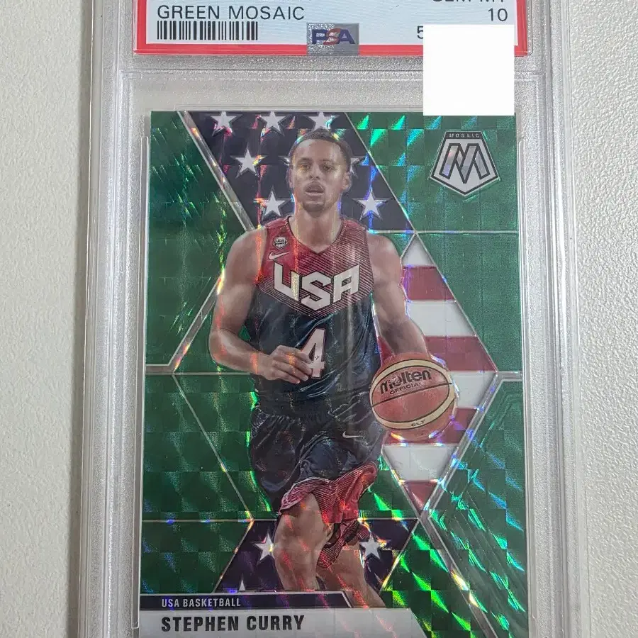 2019-20 nba 스테판 커리 모자익 그린 USA psa 10 골든스테이트워리어스