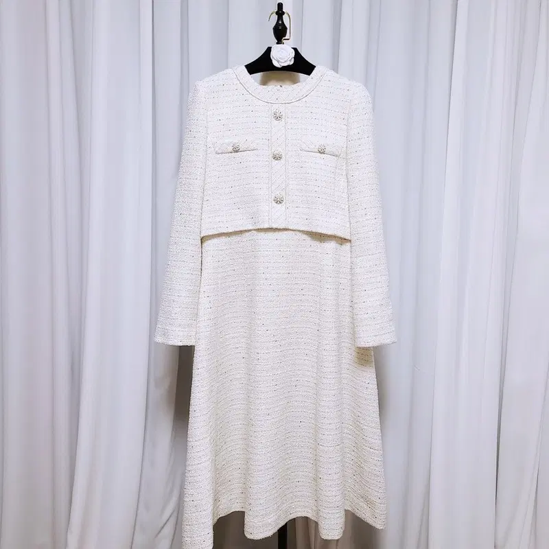 LINE 라인 23FW 트위드 롱 원피스