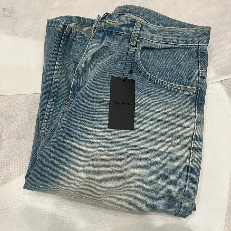 [3장 일괄] 이지노이지 8부 데님 버뮤다 팬츠
