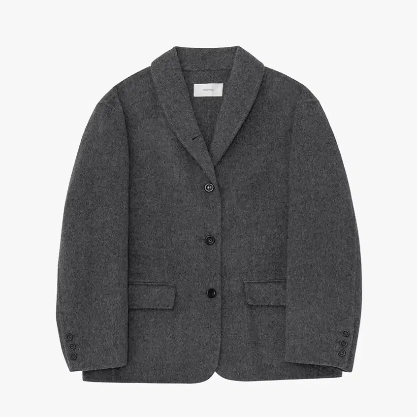 문달 Shawl Collar Handmade Jacket in Grey