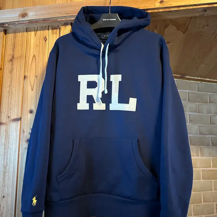 폴로 랄프로렌 RL 후드티 네이비 L