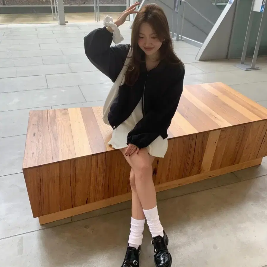 타낫 카라 블루종 점퍼 다크 그레이