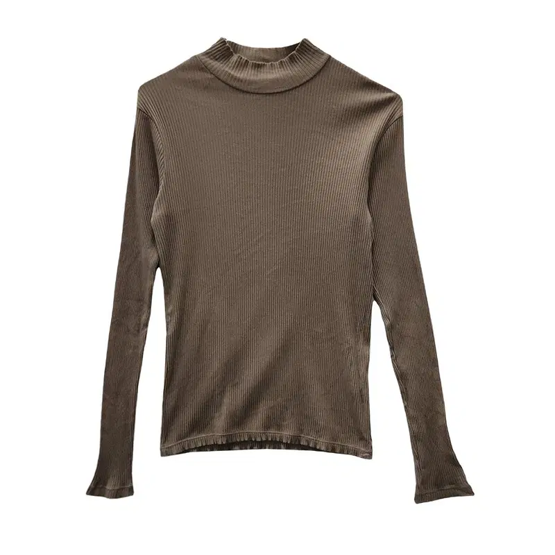 UNIQLO 코코아브라운 모크넥 이너 니트 티 M