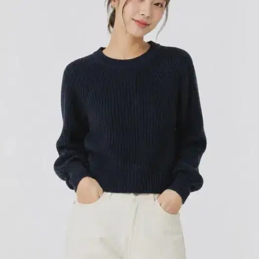 에이치앤엠 네이비 여자 XS 니트 O6878