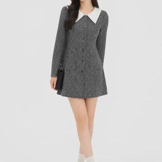 여77/리리앤코 22FW 빅 카라 세미 원피스