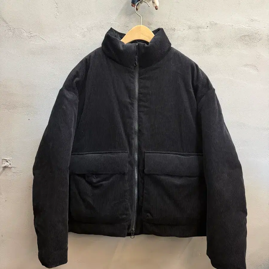 무신사 Melange master 블랙 코듀로이 다운점퍼 XL