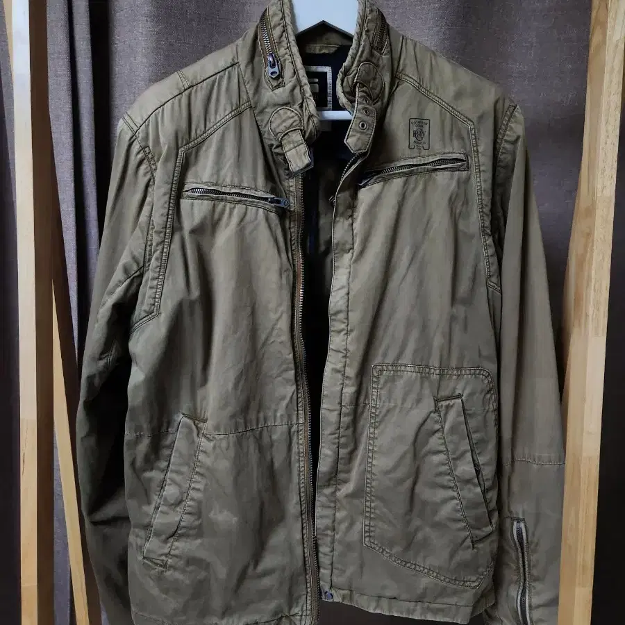 G-STAR RAW 항공 점퍼 카키색