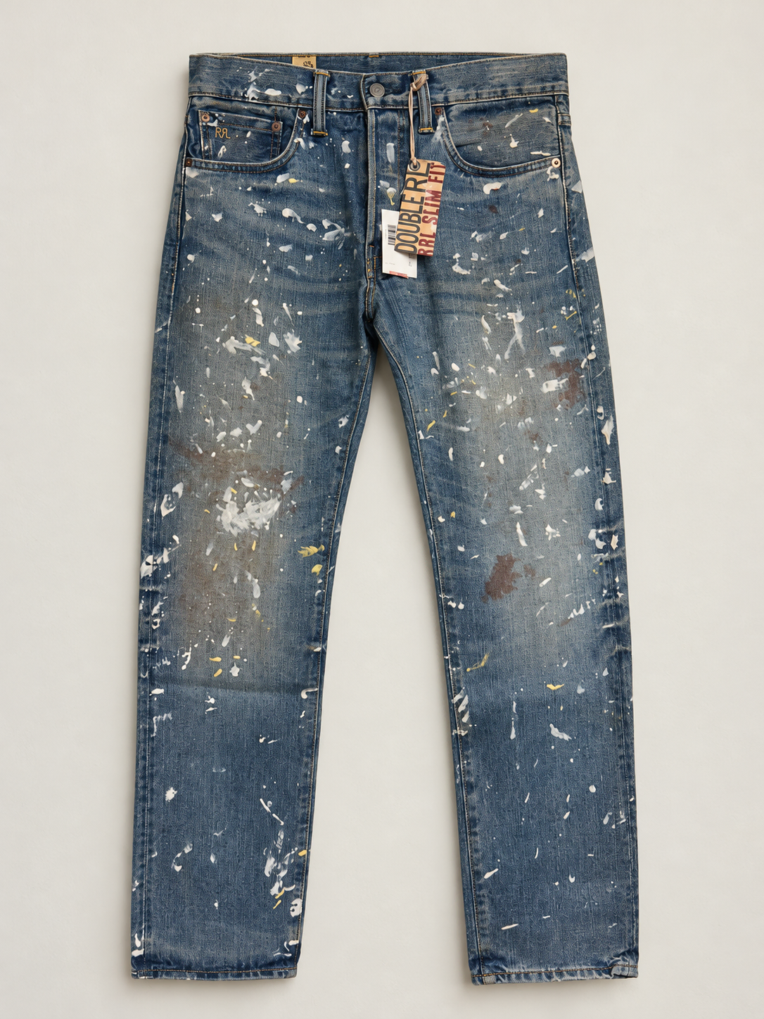 RRL Slim Fit Selvedge Paint Denim 31/30 New (with tags)