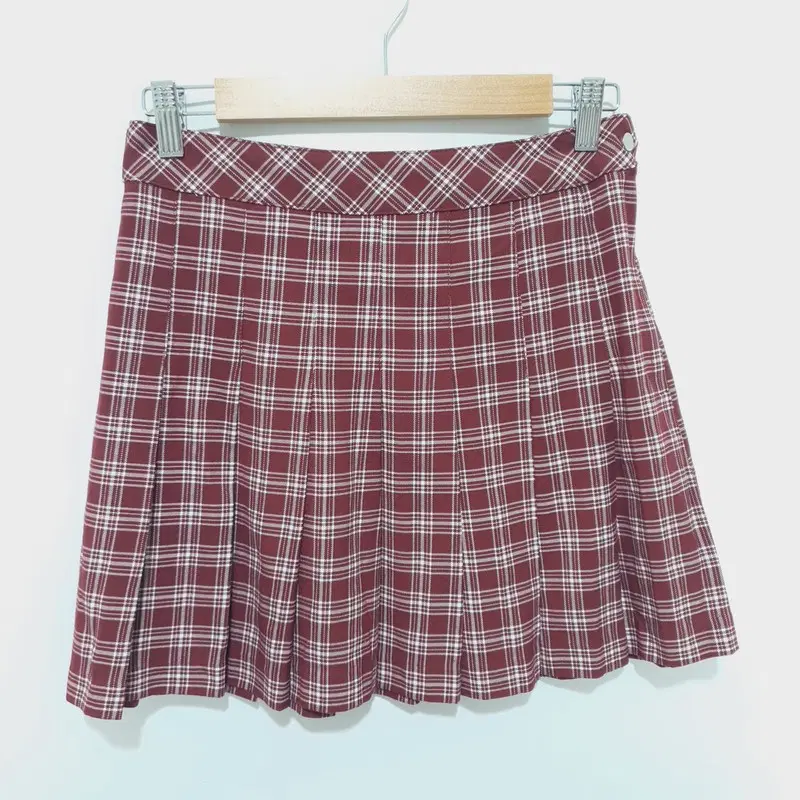 H&M 체크 플리츠 스커트 EUR 38P_S2713