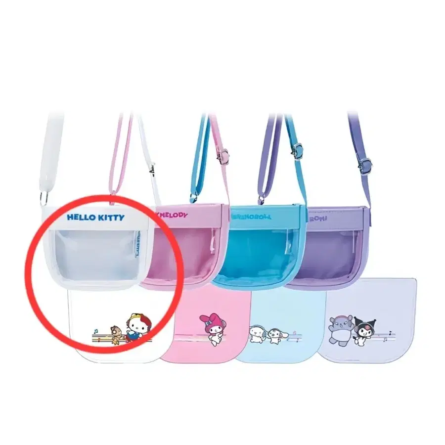 산리오 모에사운드 쿠지 E상 크로스백 키티