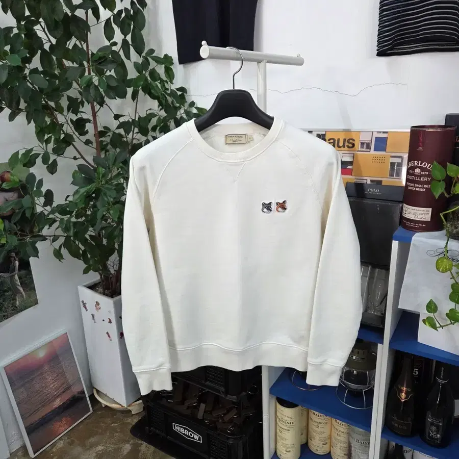 메종키츠네 더블 폭스헤드 패치 스웻셔츠 S